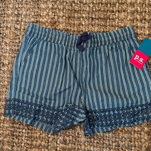 Aeropostale Blue Striped Shorts - Girls Size 10